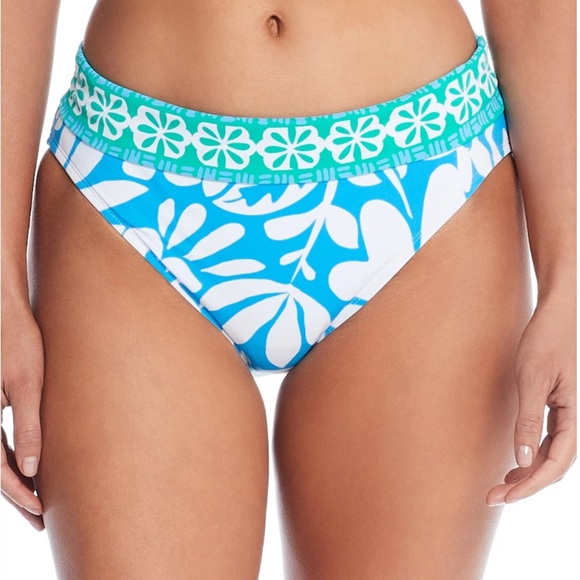 BLEU ROD BEATTIE Fold Over Banded Hipster Bikini Bottom Size 12 - Picture 1 of 11